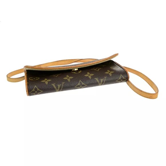 LOUIS VUITTON Pochette Twin PM 2Way Shoulder Clutch Bag Monogram M51854 30EC225 - Picture 11 of 16